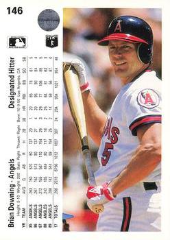 1990 Upper Deck #146 Brian Downing Back