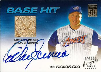 2001 Topps - Base Hit Autograph Relics #BH1 Mike Scioscia Front