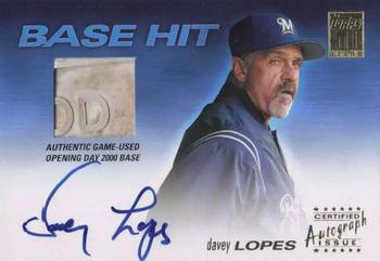 2001 Topps - Base Hit Autograph Relics #BH6 Davey Lopes Front