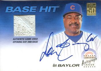 2001 Topps - Base Hit Autograph Relics #BH8 Don Baylor Front