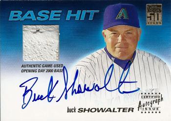 2001 Topps - Base Hit Autograph Relics #BH10 Buck Showalter Front