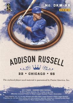 2017 Panini Diamond Kings - DK Materials Holo Silver #DKM-AR Addison Russell Back