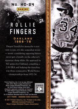 2017 Panini Diamond Kings - Heritage Collection #HC-24 Rollie Fingers Back