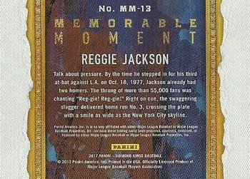 2017 Panini Diamond Kings - Memorable Moment #MM-13 Reggie Jackson Back
