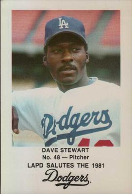1981 Los Angeles Dodgers Police #NNO Dave Stewart Front