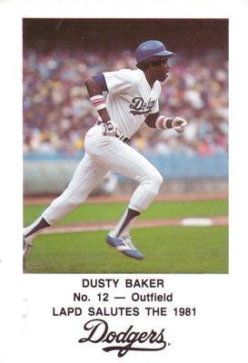 1981 Los Angeles Dodgers Police #NNO Dusty Baker Front