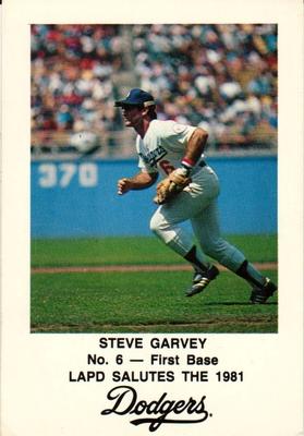 1981 Los Angeles Dodgers Police #NNO Steve Garvey Front