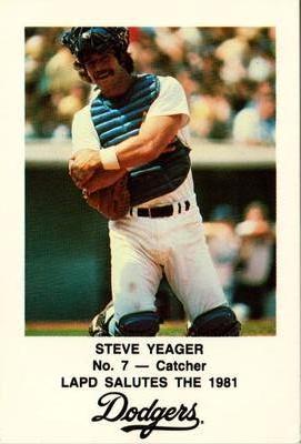 1981 Los Angeles Dodgers Police #NNO Steve Yeager Front