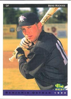 1993 Classic Best Bend Rockies #20 Benjamin Ortman Front