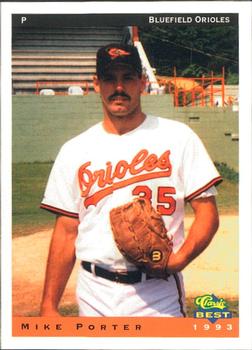 1993 Classic Best Bluefield Orioles #20 Mike Porter Front