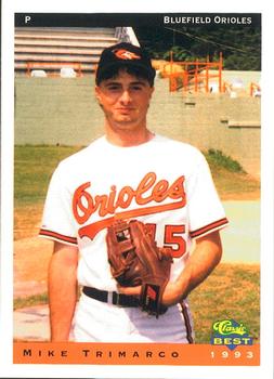 1993 Classic Best Bluefield Orioles #23 Mike Trimarco Front