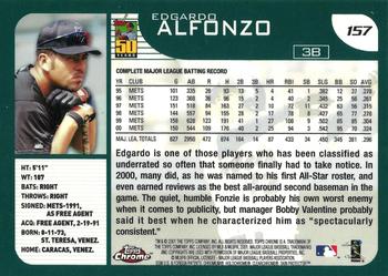 2001 Topps Chrome #157 Edgardo Alfonzo Back