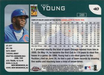 2001 Topps Chrome #40 Eric Young Back