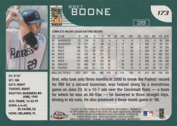 2001 Topps Chrome #173 Bret Boone Back