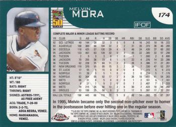 2001 Topps Chrome #174 Melvin Mora Back