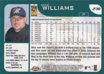 2001 Topps Chrome #238 Mike Williams Back