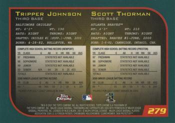 2001 Topps Chrome #279 Tripper Johnson / Scott Thorman Back