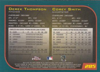2001 Topps Chrome #285 Derek Thompson / Corey Smith Back