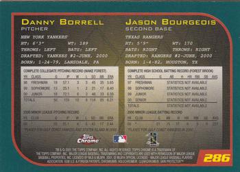 2001 Topps Chrome #286 Danny Borrell / Jason Bourgeois Back