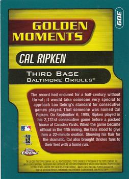 2001 Topps Chrome #309 Cal Ripken Back