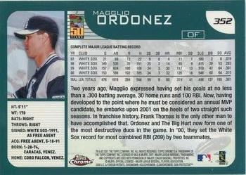 2001 Topps Chrome #352 Magglio Ordonez Back