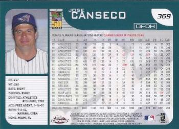 2001 Topps Chrome #369 Jose Canseco Back