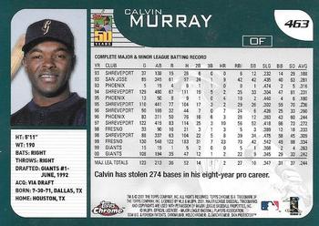 2001 Topps Chrome #463 Calvin Murray Back