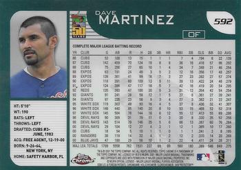 2001 Topps Chrome #592 Dave Martinez Back