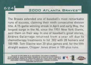 2001 Topps Chrome #624 Atlanta Braves Back