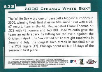 2001 Topps Chrome #628 Chicago White Sox Back