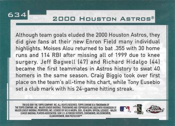 2001 Topps Chrome #634 Houston Astros Back