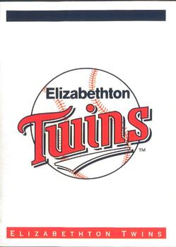 1993 Classic Best Elizabethton Twins #29 Logo Card Back