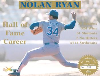 1993 Spectrum Nolan Ryan 10 #NNO Nolan Ryan Front