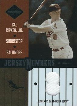 2003 Leaf Limited - Jersey Numbers #JN-6 Cal Ripken Jr. Front