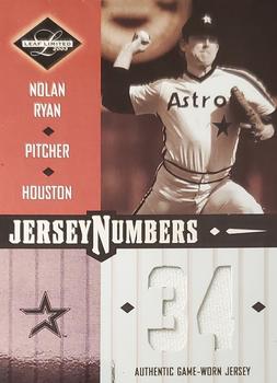 2003 Leaf Limited - Jersey Numbers #JN-36 Nolan Ryan Astros Front