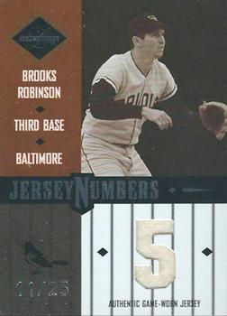 2003 Leaf Limited - Jersey Numbers #JN-85 Brooks Robinson / Cal Ripken Jr. Front