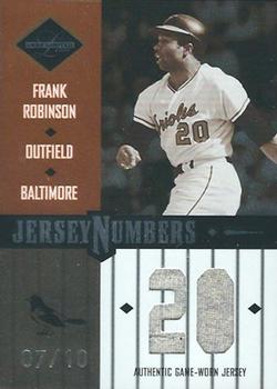 2003 Leaf Limited - Jersey Numbers #JN-86 Frank Robinson / Cal Ripken Jr. Front