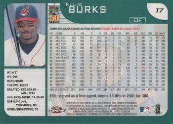 2001 Topps Traded & Rookies - Chrome #T7 Ellis Burks Back