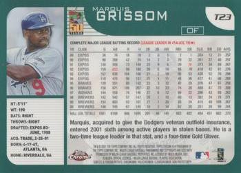 2001 Topps Traded & Rookies - Chrome #T23 Marquis Grissom Back