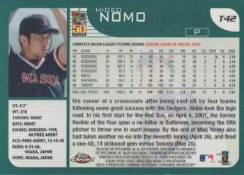 2001 Topps Traded & Rookies - Chrome #T42 Hideo Nomo Back