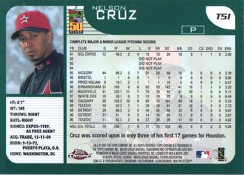 2001 Topps Traded & Rookies - Chrome #T51 Nelson Cruz Back