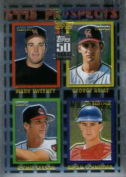 2001 Topps Traded & Rookies - Chrome #T142 Mark Sweeney / George Arias / Richie Sexson / Brian Schneider Front