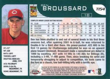 2001 Topps Traded & Rookies - Chrome #T154 Ben Broussard Back