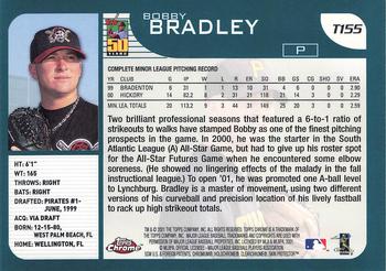 2001 Topps Traded & Rookies - Chrome #T155 Bobby Bradley Back
