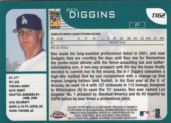 2001 Topps Traded & Rookies - Chrome #T162 Ben Diggins Back