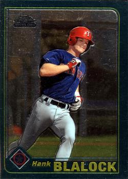 2001 Topps Traded & Rookies - Chrome #T214 Hank Blalock Front