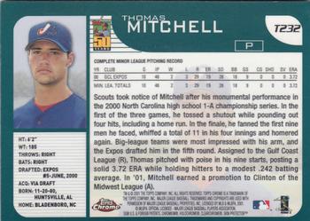 2001 Topps Traded & Rookies - Chrome #T232 Thomas Mitchell Back