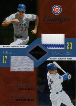 2003 Leaf Limited - Lineups Jersey #L-8 Mark Grace / Ryne Sandberg Front