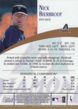 2001 Topps Fusion #4 Nick Bierbrodt Back