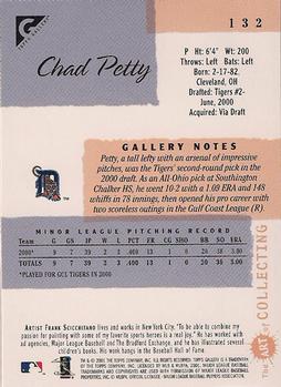 2001 Topps Gallery #132 Chad Petty Back